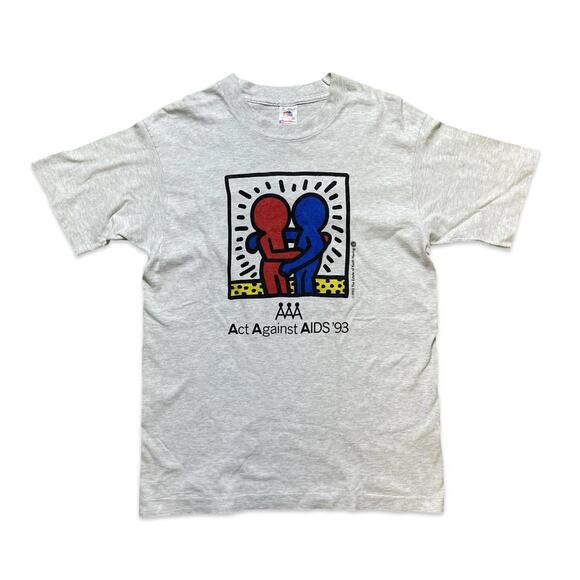 1993 Vintage Keith Haring Act Against AIDS tee